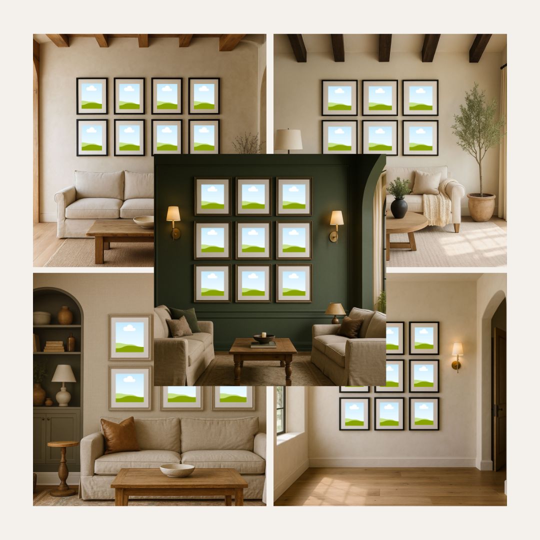 Square Room Wall Template Bundle